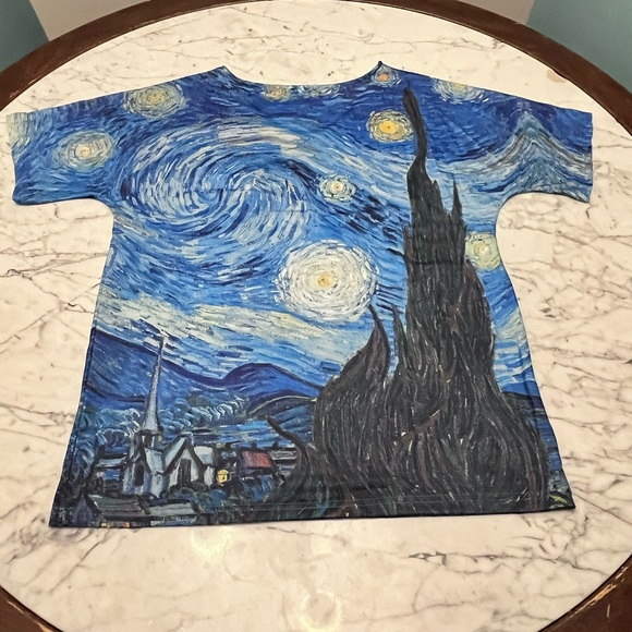 Artistic Starry Night Women's Blouse - Picture 7 of 10